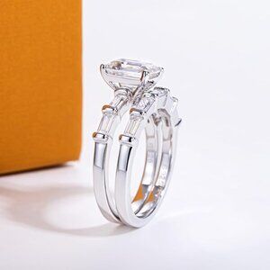 Aimilee Oval Cut Moissanite Diamond Wedding Ring S925 Size 6